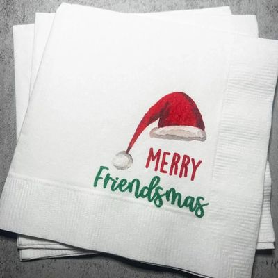 20 Sheets Merry Friendsmas Cocktail Luncheon or Dinner Napk