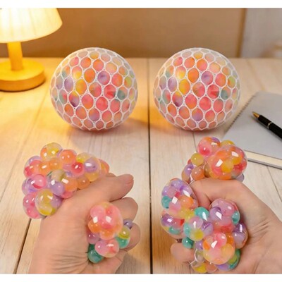 The Rainbow Bead Pressure Reducing Ball Squishy Fidget Toys