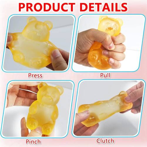Cute Mini Bear Maltose Squishy – Soft Slow-Rebound Stress R