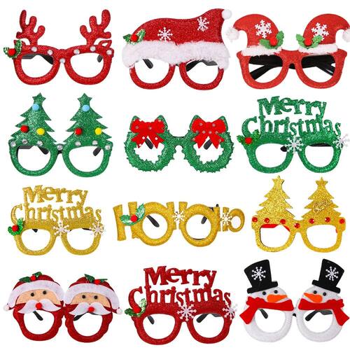 Christmas Glasses Plastic Decorative Glasses Xmax Party Cost