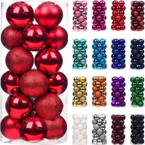 24Pcs 3cm Christmas Balls Christmas Tree Decoration Xmas Han