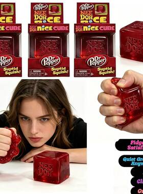 Dr Pepper Nee Doh Jelly Cube Squishy Toy, Super Soft Stress