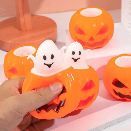 Halloween Pumpkin Squishy Fidget Toy Funny Ghost Pinch Squis
