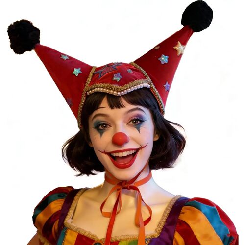 Jester Clown Hat Carnival Circus Costume Accessory Halloween