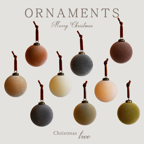 Christmas Ball Pendant Diy Christmas Scene Layout Flocking B