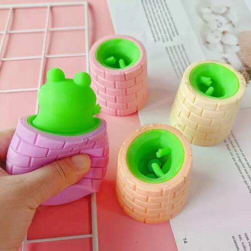 Squeeze Well Frog Cup Anti Stress Pop Up Funny Cute Kawaii C