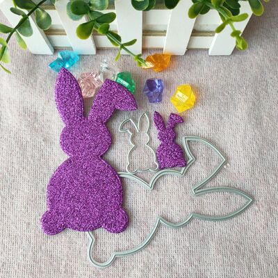 2Pcs New The Easter Bunny craft die metal cutting die scrapb
