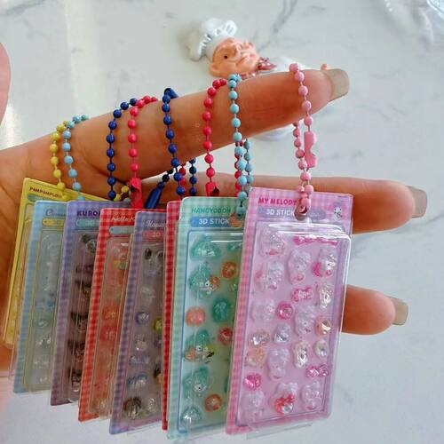 7x3cm Mini 3d Solid Embossed Sticker Pendant Cute Diy Bag Mo