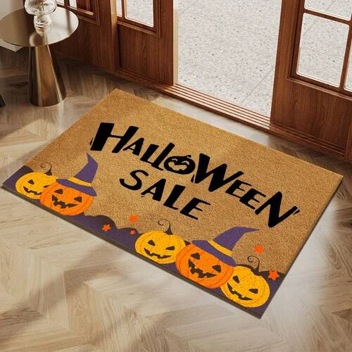 Halloween Scrape Door Mats Indoor Faux Coco Coir Dirt Trappe