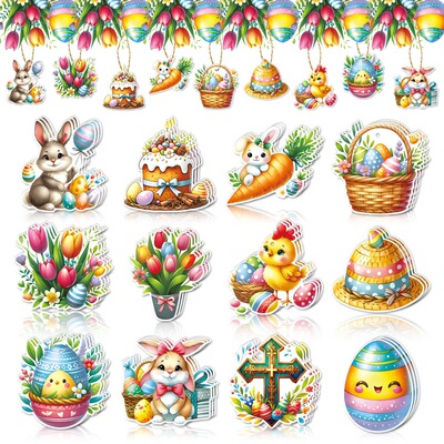 Easter Decoration Pendant Spring Rabbit Carnival Egg Tag Eas