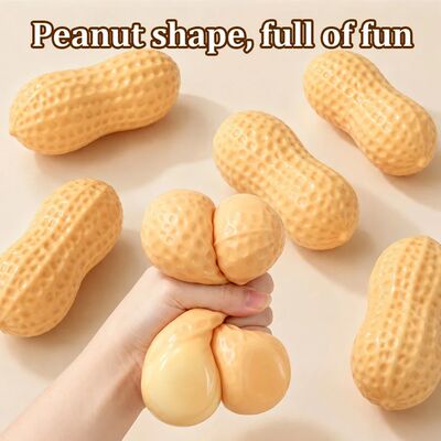 Simulated Peanut Shaped Squishy Squeeze Toy,2PCS Slow Reboun