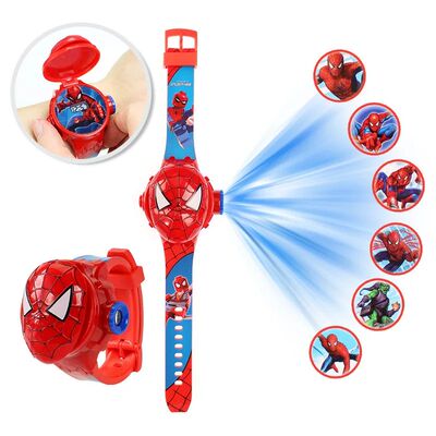 2026 New 3D Projection Spiderman Children Watches for Kids F