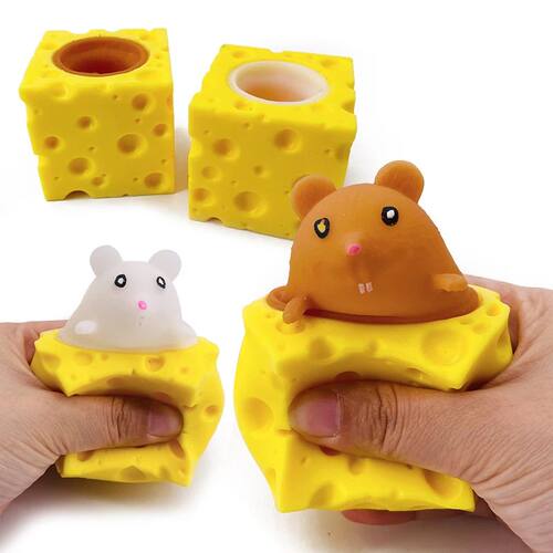 Stress-relieving Pet Cheese Mouse Cheese Pinch Fun Stress Ba