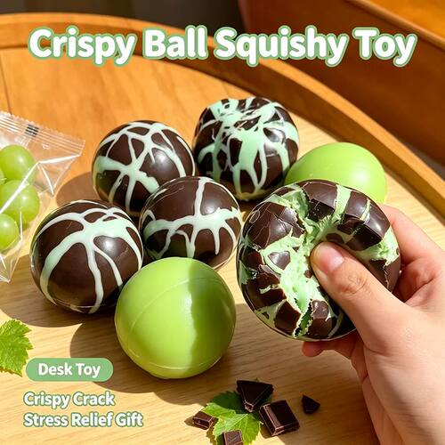 Mint Chocolate Crispy Wax Ball Squishy Toy Crunch Sound Sque