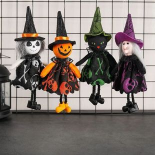Angel Witch Doll Halloween Decorations Pumpkin Plush Girl