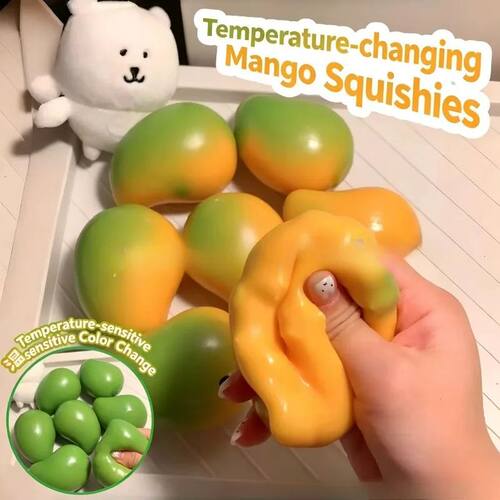 Handmade Crispy Mango Stress Ball Fidget Toy Crunchy Squeeze