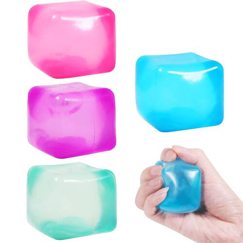 Square gel ice cube kneading music slow rebound maltose ice