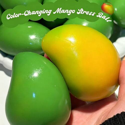 Color Changing Mango Squishy Fidget Toy, Soft MR Sensory Squ