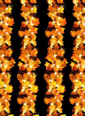 2/3/6M Halloween LED Lights String,Artificial Maple Leaf Lan
