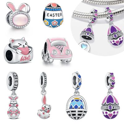 2025 Easter Bead Fit Bracelet Diy Jewelry S925 Sterling Silv