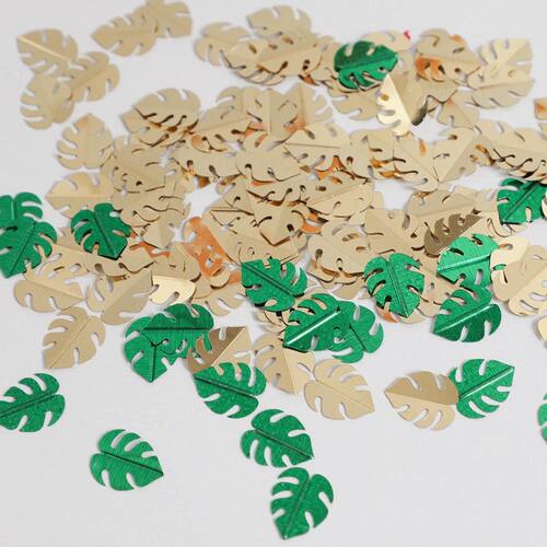 15G Sequin Tropical Palm Leaf Cactus Confetti Table Scatter
