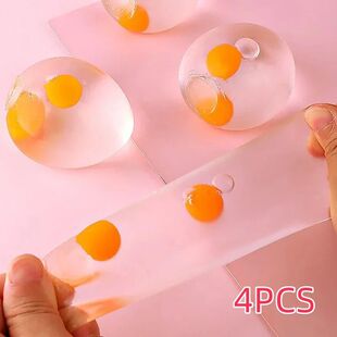 Yolk Balls for Kids Splat Ball Squishy Clear Egg Yolk Fun Sq