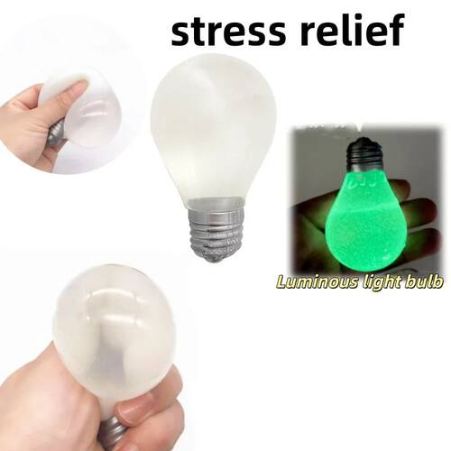 Luminous Fluorescent Light Bulb Prank Toy  Kneading Stress R