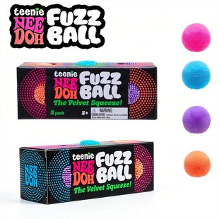 Needoh Mini 3 Pack Fuzz Ball Stress Teenie Squishy Sensory T