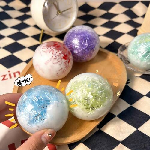 Squishy Slow Rising Crushed Ice Handmade Ball | Stress Relie
