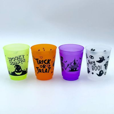 5Pcs Cartoon Halloween Ghost Skull Pumpkin Plastic Cup Trick