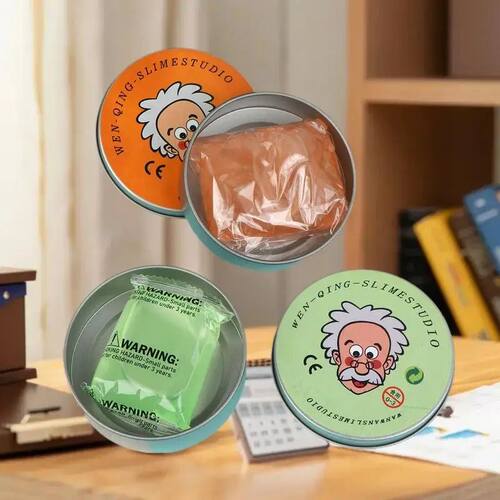 Vibrant Glass Mud Playdough Stress Relief Toys; Non-Stick Cr