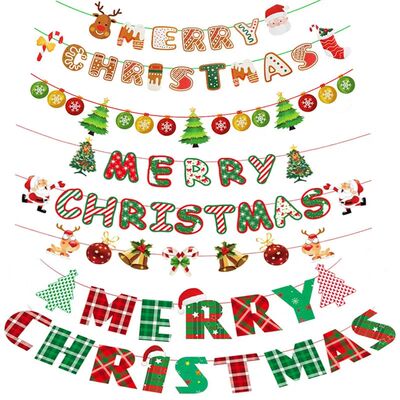 Merry Christmas Banner Christmas Decorations for Home Garlan
