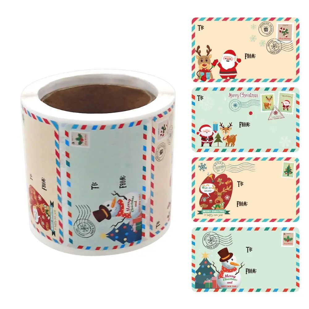 250 Pcs Christmas Tags Self Adhesive Gift Tags for Xmas Pres