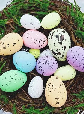 20pcs Easter Eggs Bright Color DIY Non-toxic Happy Easter Eg