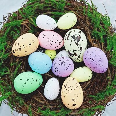 20pcs Easter Eggs Bright Color DIY Non-toxic Happy Easter Eg