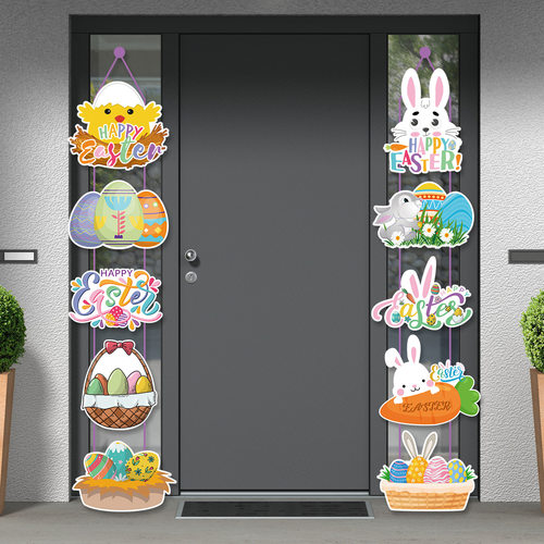 Easter Decoration Door Hanging Banner Easter Egg Cute Rabbit
