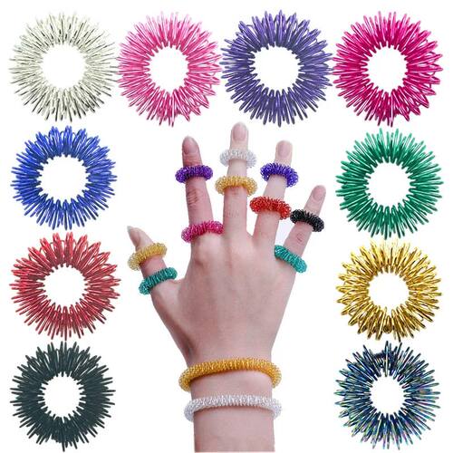 10pcs Finger Rings Set for Teens  Adults Stress Reducer Mass