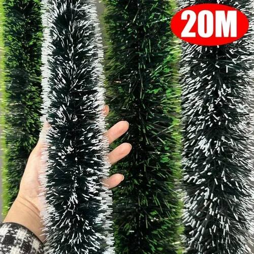 2/20M Christmas Green Cane Ribbons Garland DIY Wedding Ornam