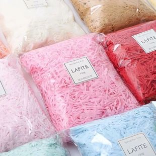 100/200g Colorful Raffia Shredded Paper Candy Boxes DIY Gift
