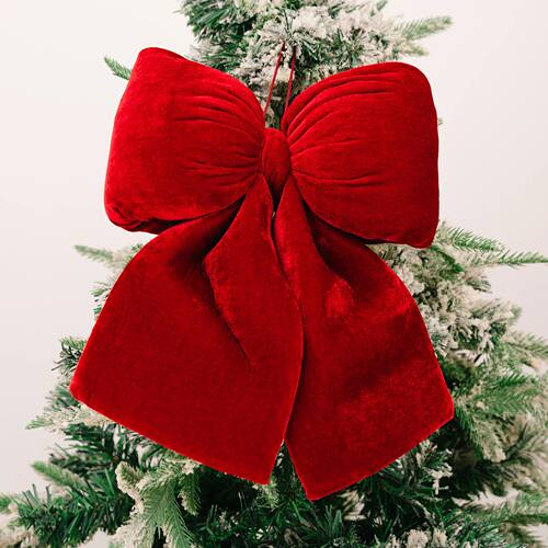 14-37CM Big Red Bow Christmas Decoration Hanging Christmas T