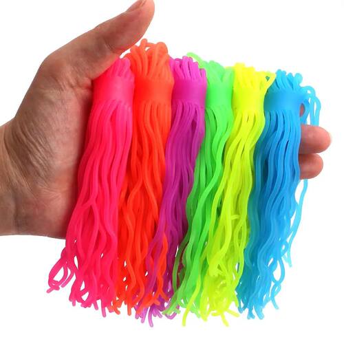 Tpr Spaghetti Luminous Italian Noodle Elastic Stretch Rope F