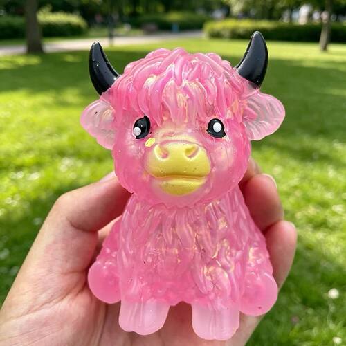 Cute Maltose Squishy Glitter Highland Cow Squeeze Toys Soft