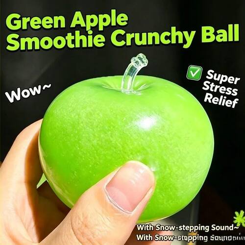 Green Apple Slushie Stress Ball Squishy Toy Crunchy Moldable
