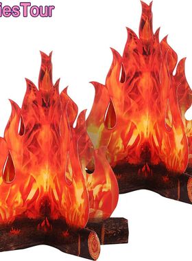 3D Decorative Cardboard Campfire Centerpiece Artificial Fire