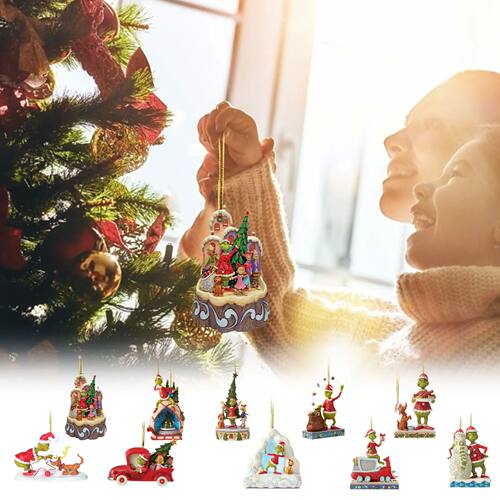Creative Xmas Flat Hanging Ornament Christmas Tree Pendants
