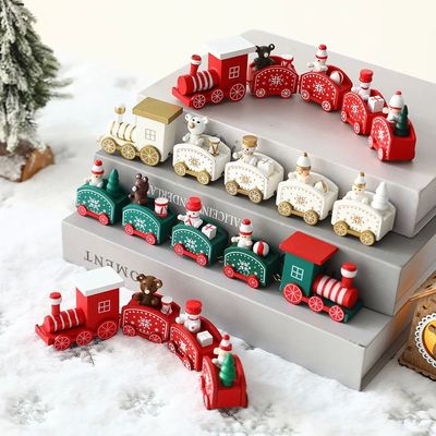 Wooden Train Christmas Ornament Merry Christmas Decoration F