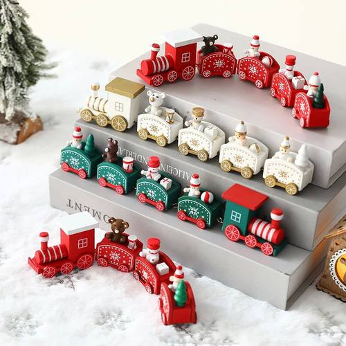 Wooden Train Christmas Ornament Merry Christmas Decoration F