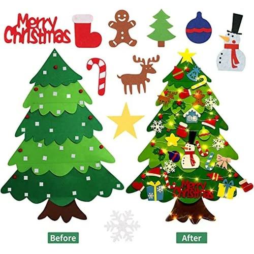 DIY Felt Christmas Tree Merry Christmas Decorations For Home