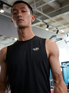 TIP-OFF拼接速干紧身健身运动速干篮球训练无袖T恤背心透气吸汗男