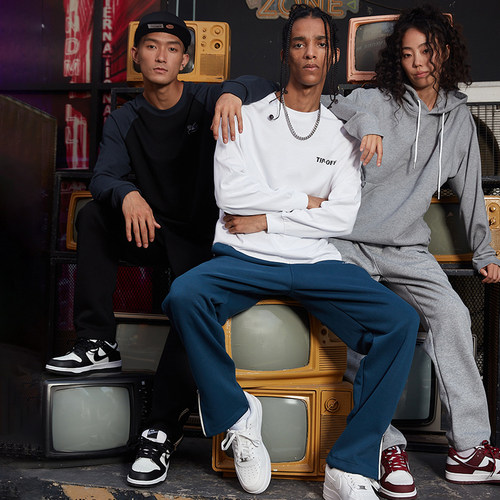 TIP-OFF篮球运动拉链裤口长裤